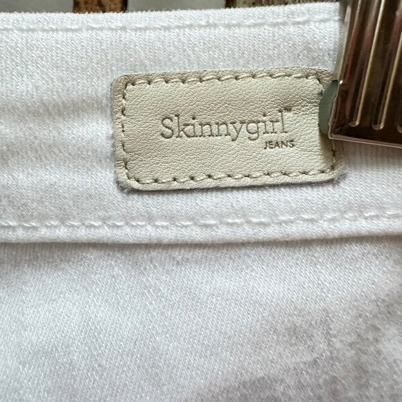 Skinnygirl Jeans Wide Leg High Rise Capri White Button Fly Women's Size 27/4 - Picture 6 of 7
